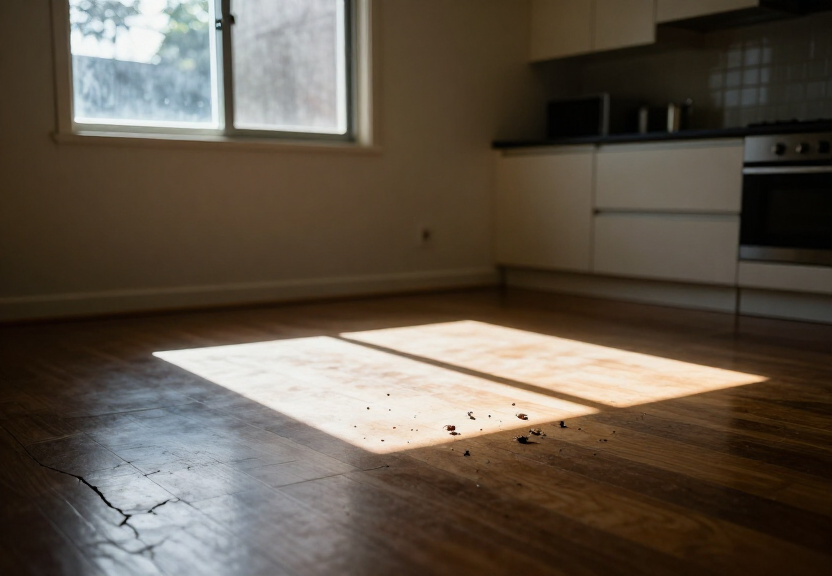 Termite damage in a Riverstone home before treatment